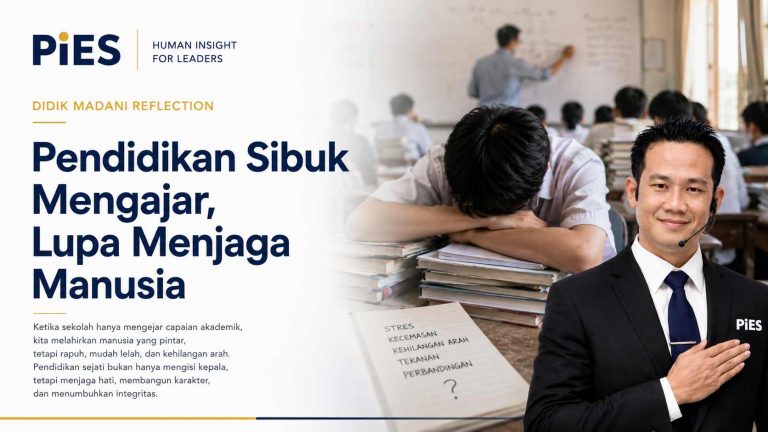 pendidikan sibuk mengajar, lupa menjaga manusia - pies didik madani